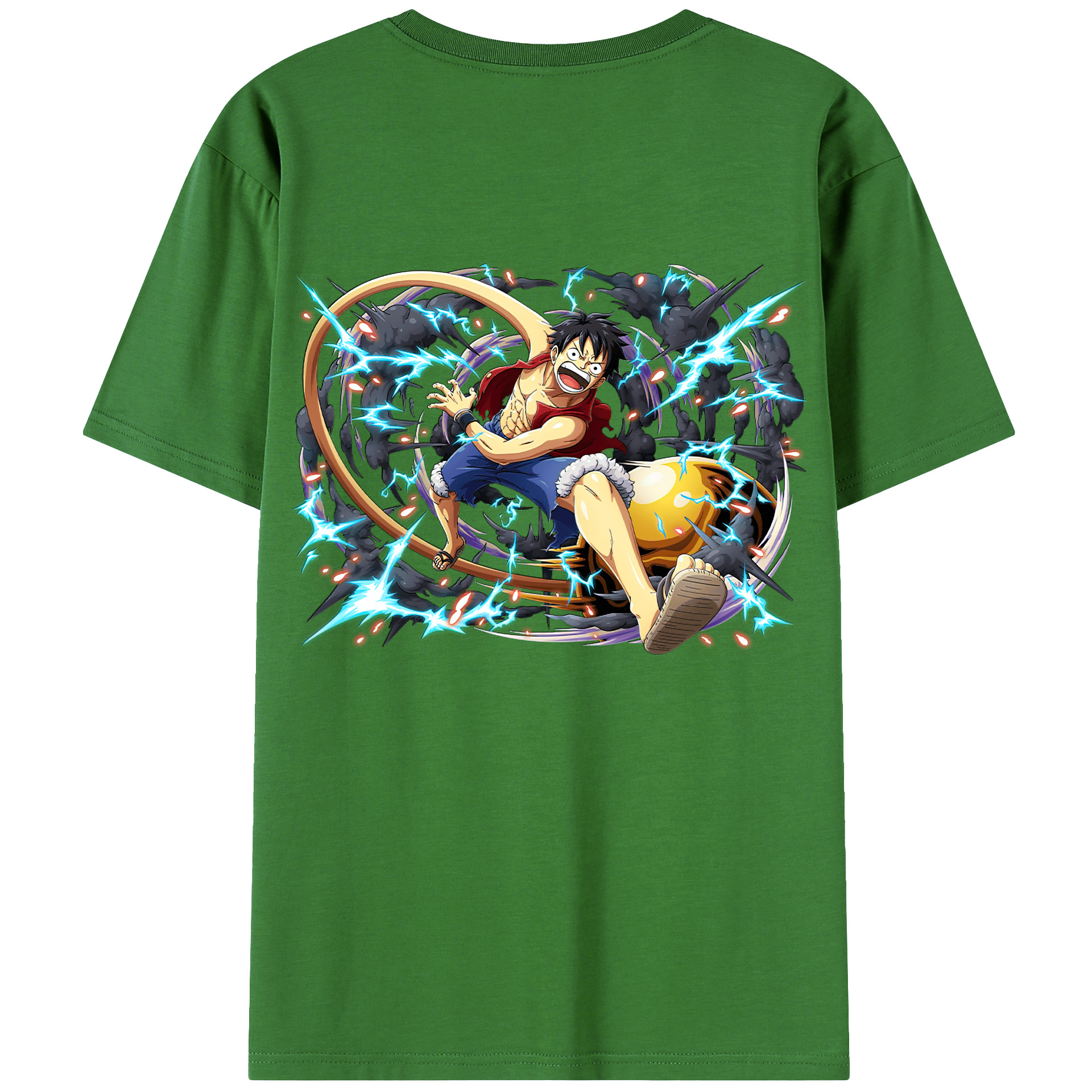 ワンピース モンキー・D・ルフィ ONE PIECE Monkey D. Luffy レディース半袖Tシャツ(バックプリント)